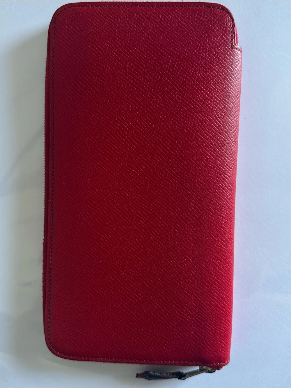 Hermès Azap Silk’In Red Epsom Leather Long Wallet P Stamp 2012